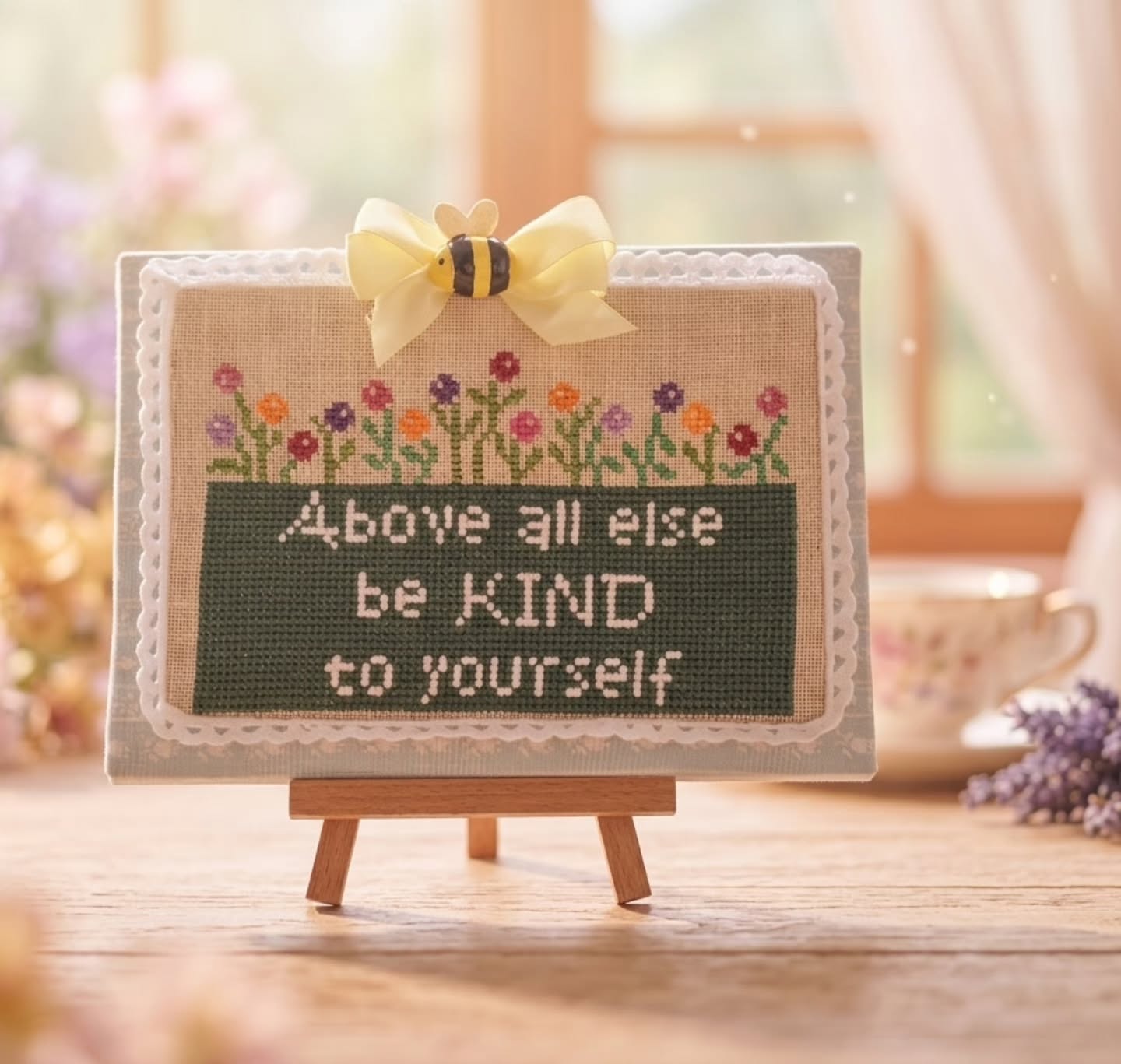 Unwind & Recharge: Free Mindful Cross-Stitch Pattern for Elderly Caregivers in Singapore