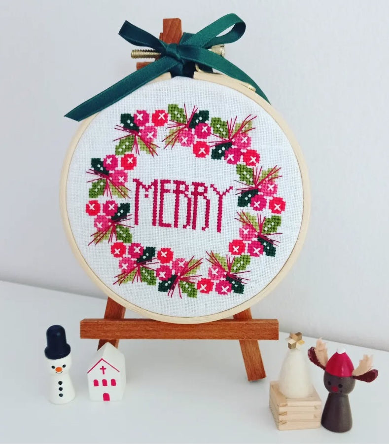 Free Cross Stitch Pattern~ Merry by Hands on Designs