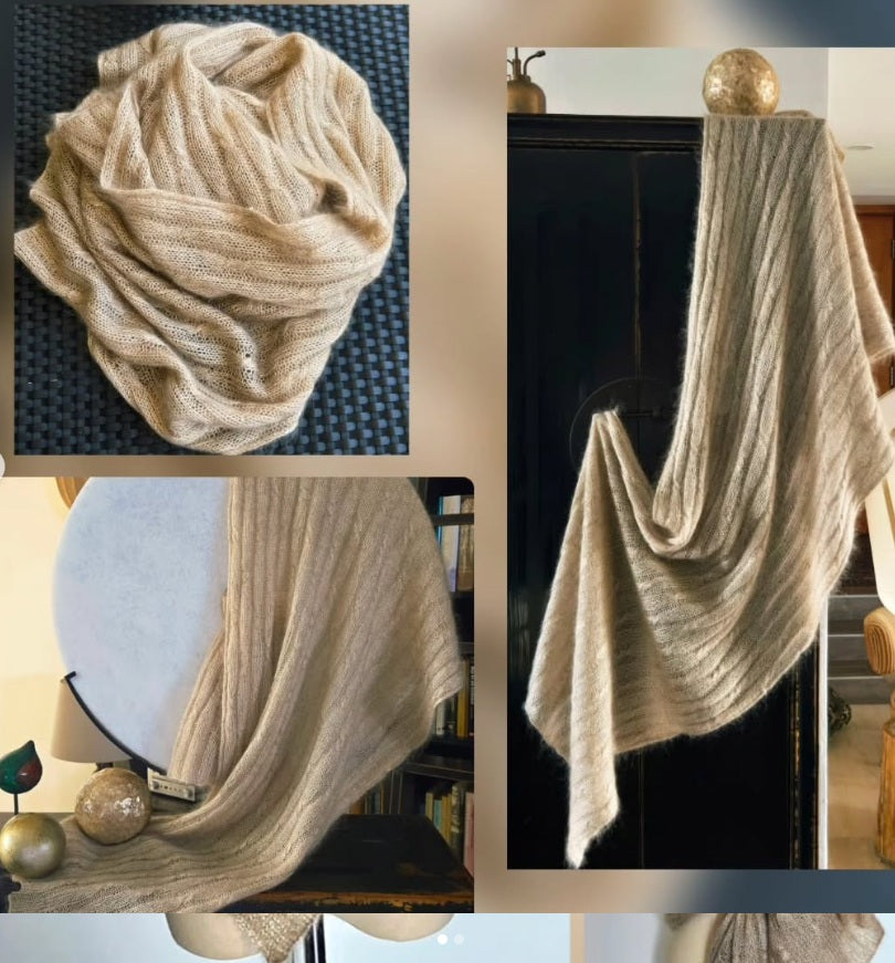 The Golden Knitted Shawl