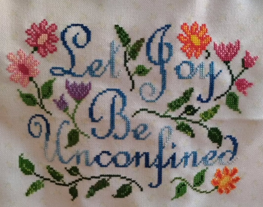 Free Cross Stitch Pattern: Let Joy Be Unconfined