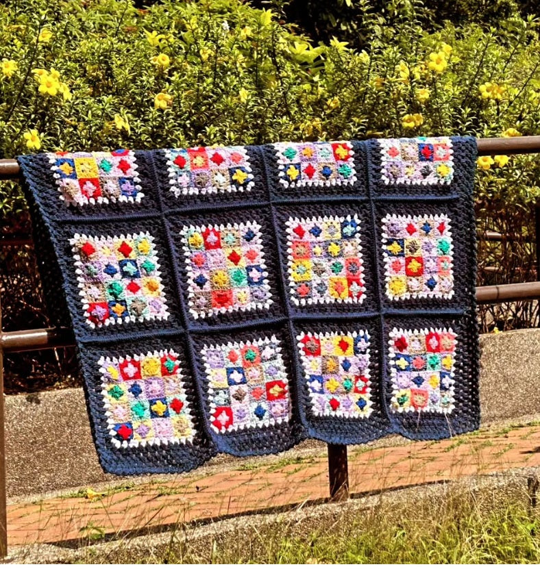 A Crochet Granny Square Quilt...