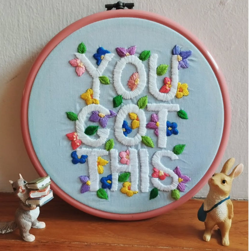 Free Embroidery Pattern ~ You got This