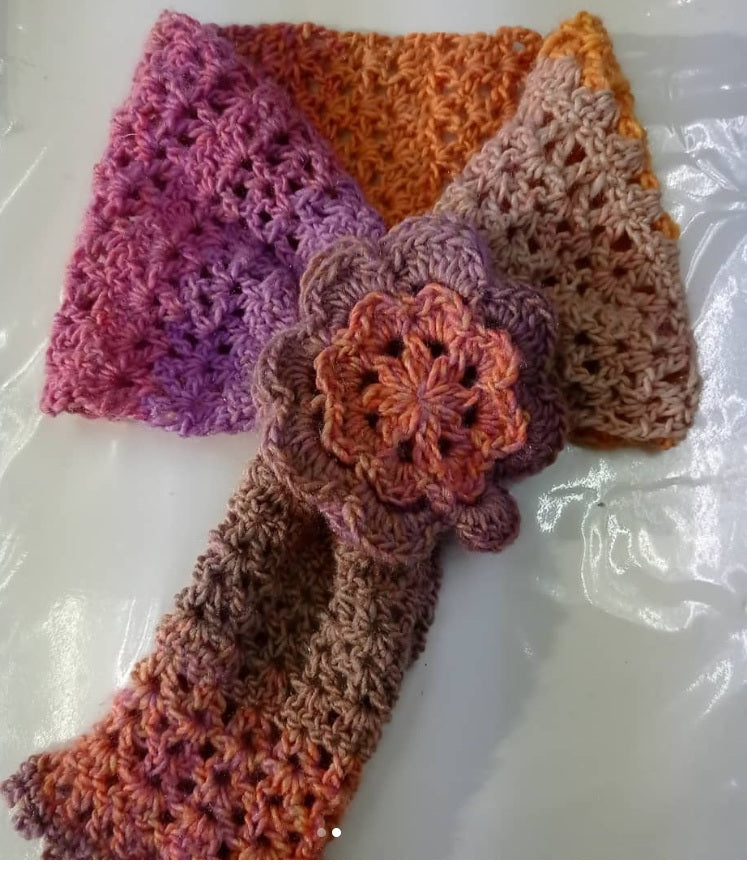 Intermediate Crochet Class: Flower Neck Warmer