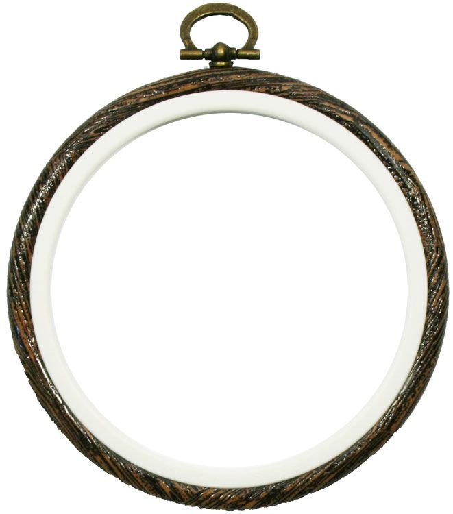 A close-up of the textured wood-grain plastic hoop, highlighting the flexible, non-slip design