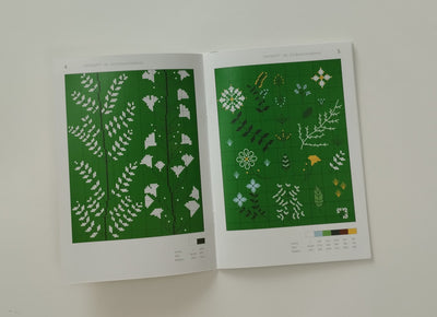 Botanical Balance Cross Stitch Book flora and leaves motifs