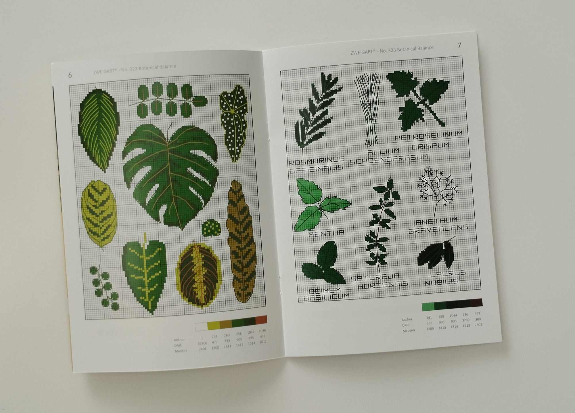 sample cross stitch designs found ing Botanical Balance Cross Stitch Book