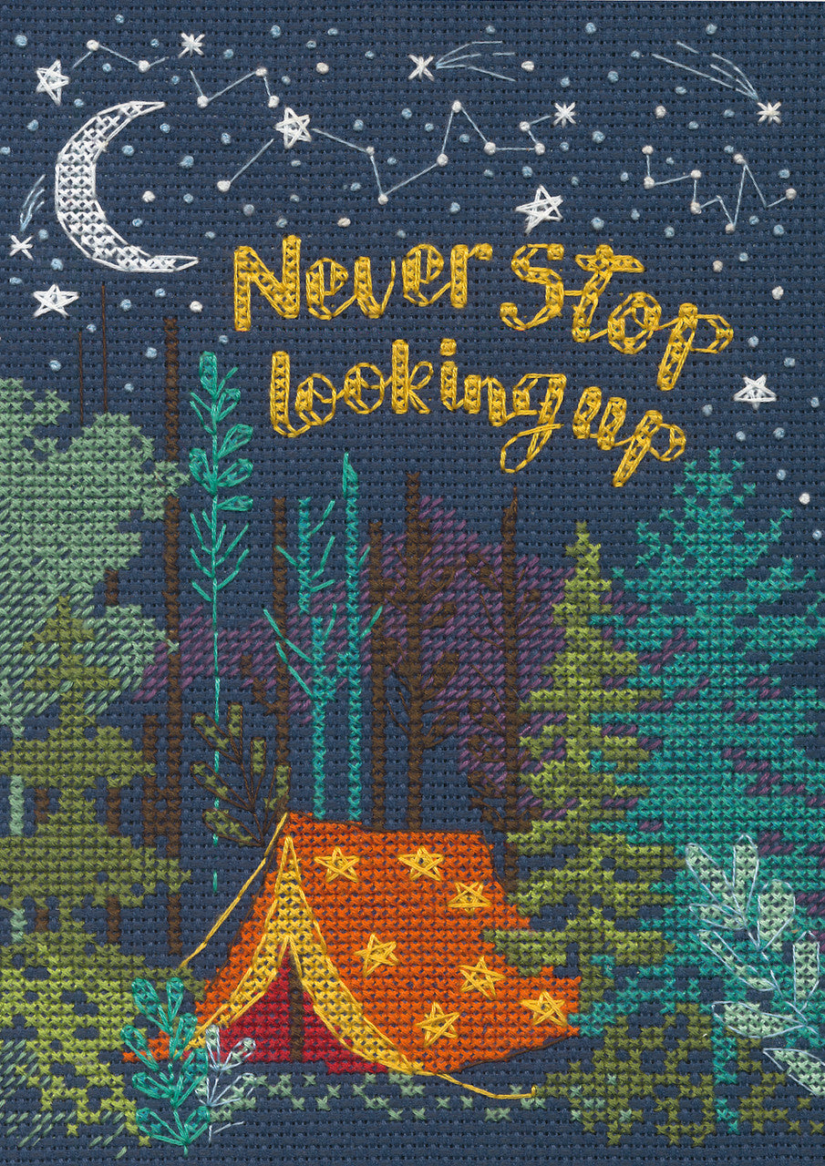 Camping Adventure Cross Stitch Kit! Everything you need for a radiant, outdoor legacy. Rugged, high-quality, and boutique-ready. The key element for your rich art