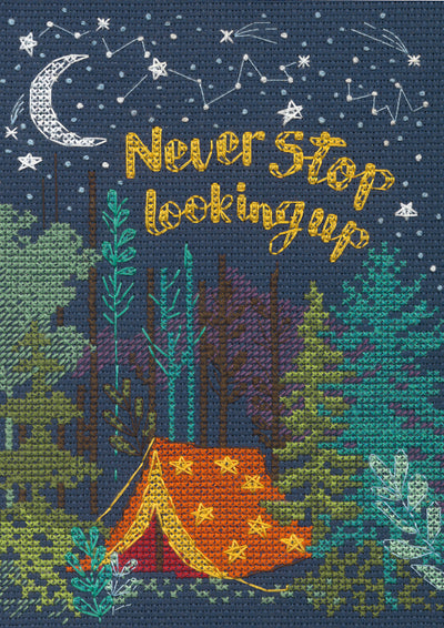 Camping Adventure Cross Stitch Kit! Everything you need for a radiant, outdoor legacy. Rugged, high-quality, and boutique-ready. The key element for your rich art
