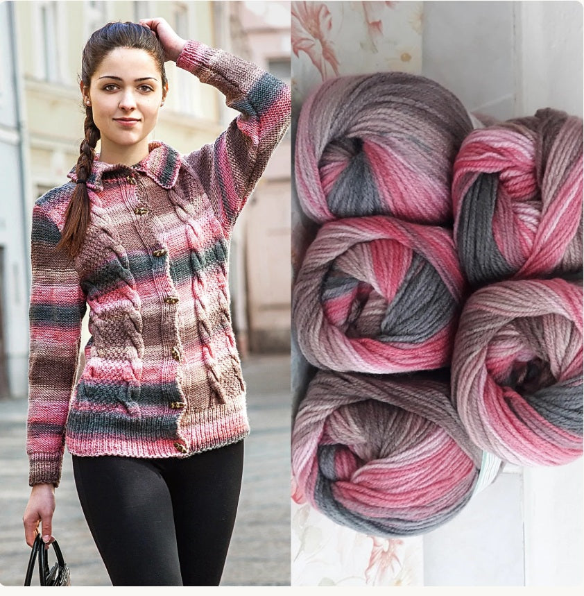 DMC Brio Knitting & Crochet Yarn | Multi-Colored Self-Striping