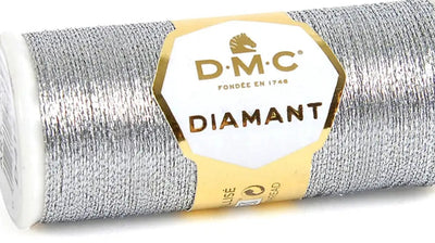DMC Diamant Metallic Embroidery Thread | High-Shine Viscose & Polyester D415 Silver