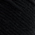 Close-up of Daruma 100% cotton knitting yarn, highlighting the smooth, snag-free plying and vibrant dye saturation typical of Japanese fiber brands in black colour