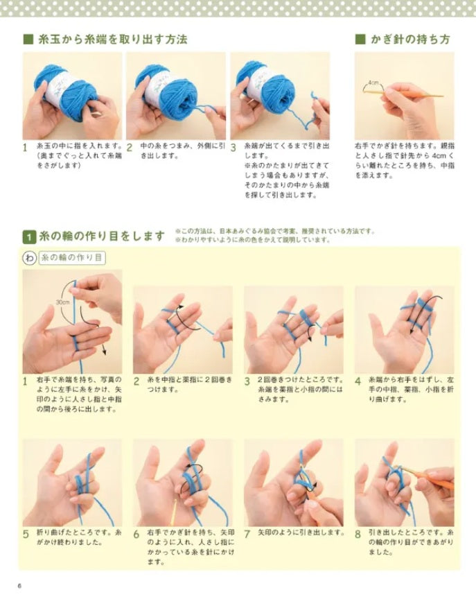 Close-up of a beginner-level Japanese crochet chart for a round animal body, showing the clear numbering for each round