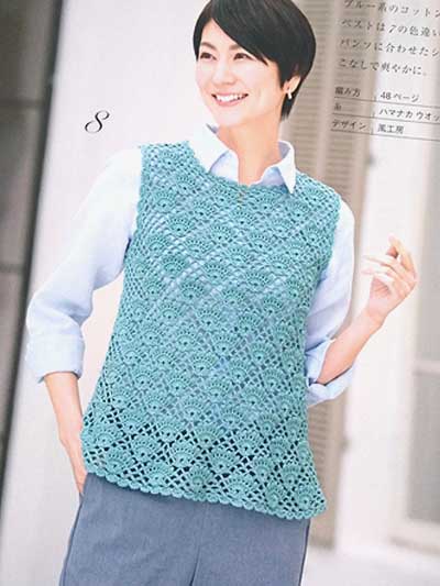 Craft your dream summer wardrobe with 30 elegant Japanese knit and crochet patterns. Featuring clear symbol diagrams for blouses, tunics, and cardigans. Perfect for makers who love the precision of charted Japanese designs.