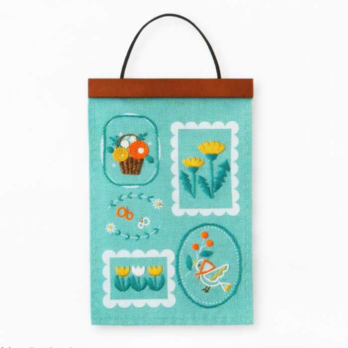 Lecien Cosmo Thread Kit, Boutique Needlecraft, Minimalist Home Decor DIY, Designer Embroidery Set.