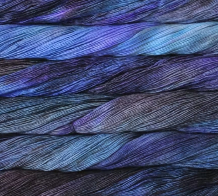 Malabrigo Lace yarn colour mix of blue shades 100% Baby Merino Wool hand-dyed yarn made in Uruguay