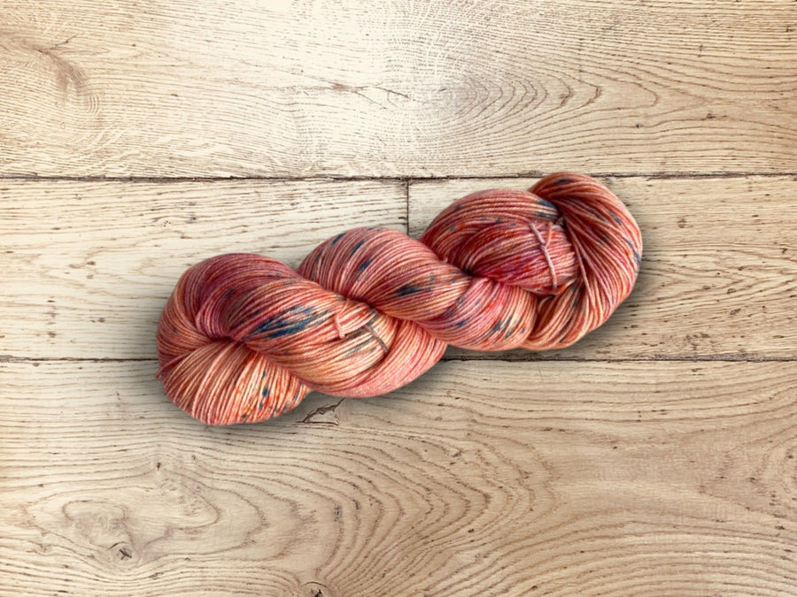 Manos del Uruguay Bambok yarn in Pomelo Color , hand-dyed fair trade artisan wool and bamboo blend.
