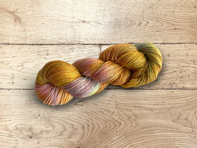 Manos del Uruguay Bambok yarn in Nectar Color, hand-dyed fair trade artisan wool and bamboo blend.