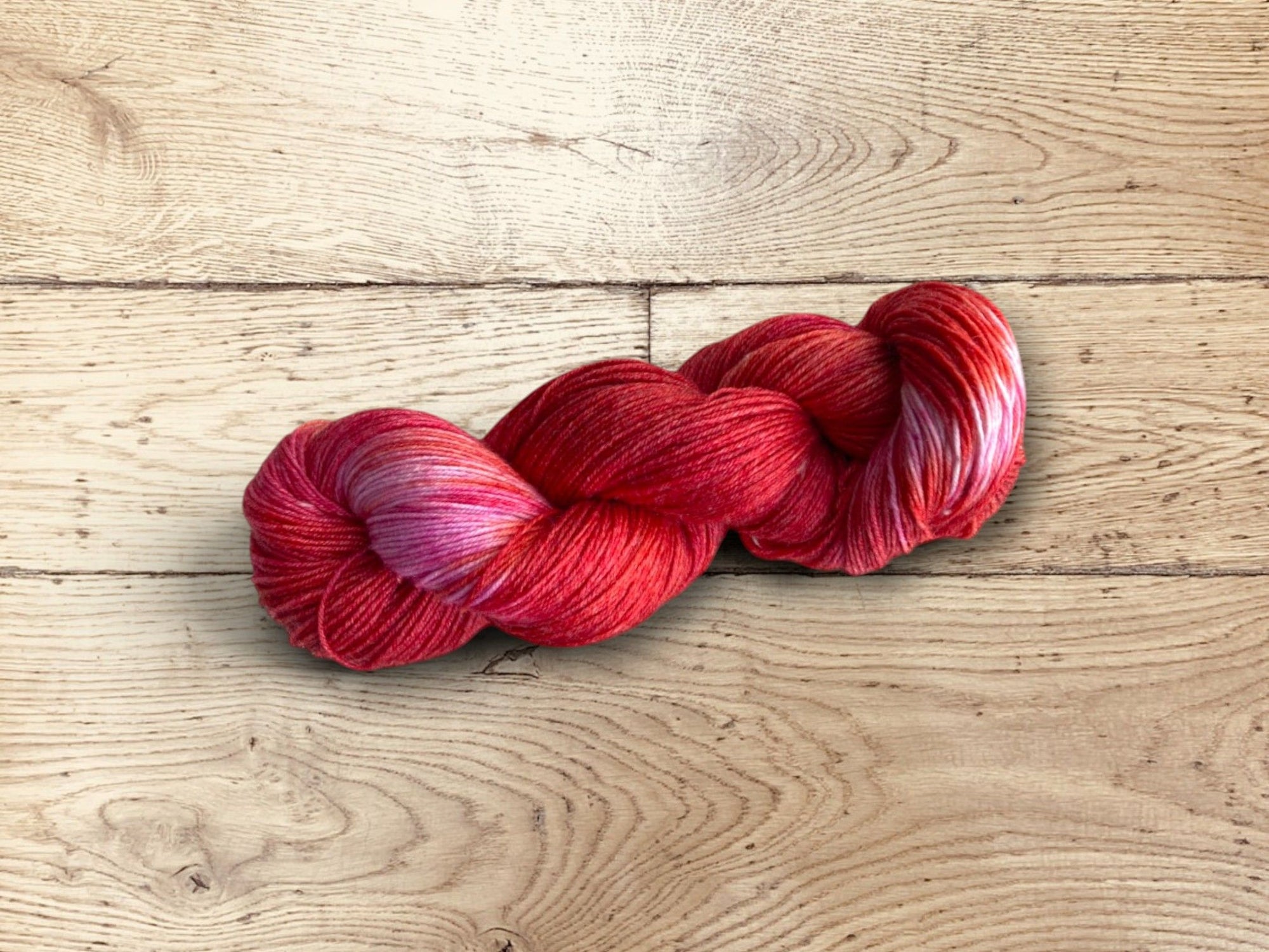 Manos del Uruguay Bambok yarn in Rouge, hand-dyed fair trade artisan wool and bamboo blend.