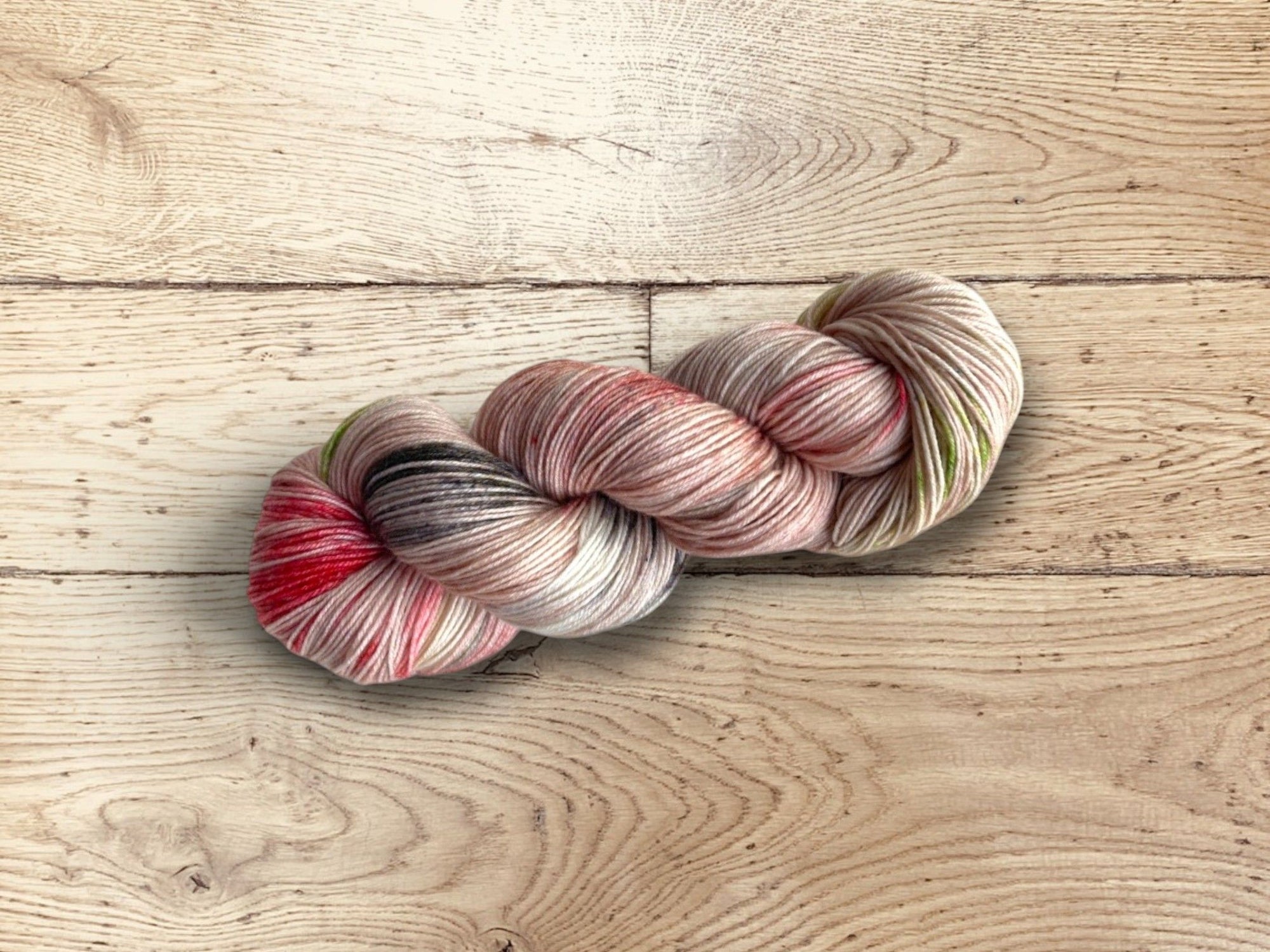 Manos del Uruguay Bambok yarn in Sake Color, hand-dyed fair trade artisan wool and bamboo blend.