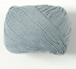 100% Cotton Pierrot Orgabits One yarn in a 40g skein, ideal for sensitive skin and eco-conscious knitting or crochet projects cloud blue colour