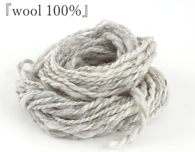closed up detail of the yarn being spun in Pierrot Sulb Blend 100% Wool, Made in Japan (100g)