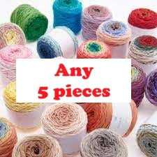 The Woolly Stitch Ricorumi and Spin Spin yarn special offer; a curated selection of 100% cotton yarns in vibrant rainbow and ombre shades