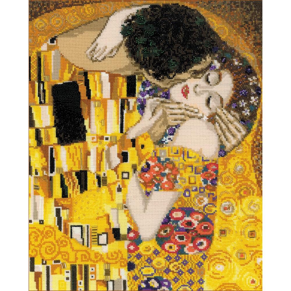 This kit The Kiss" by Gustav Klimt is often considered a "bucket list" project for stitchers—should we host a "Masterpiece Study" night where we show how the wool-blend threads create that unique painting-like finish