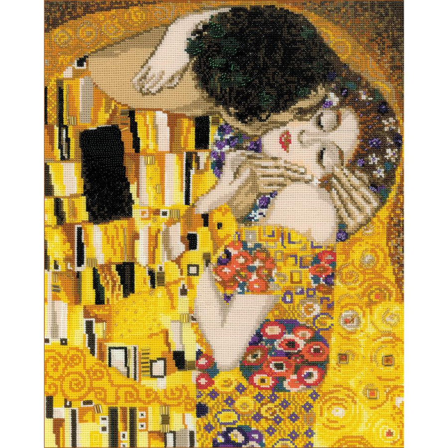 This kit The Kiss" by Gustav Klimt is often considered a "bucket list" project for stitchers—should we host a "Masterpiece Study" night where we show how the wool-blend threads create that unique painting-like finish