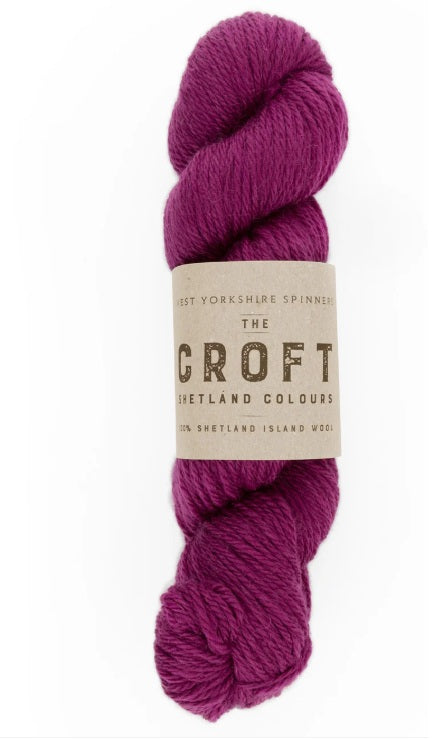 West Yorkshire Spinners The Croft Aran yarn, a rugged and warm 100% Shetland Island wool for traditional British knitting projects