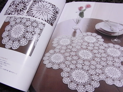 Japanese Crochet Lace Patterns Crochet Charts Doily Patterns Tablecloth Crochet Fiber Arts Craft Book DIY Home Decor