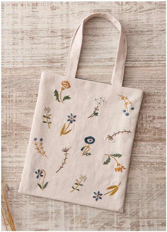 **SALE** Botanical Embroidery Series Flower Garden Mini Tote Cosmo Embroidery Kit