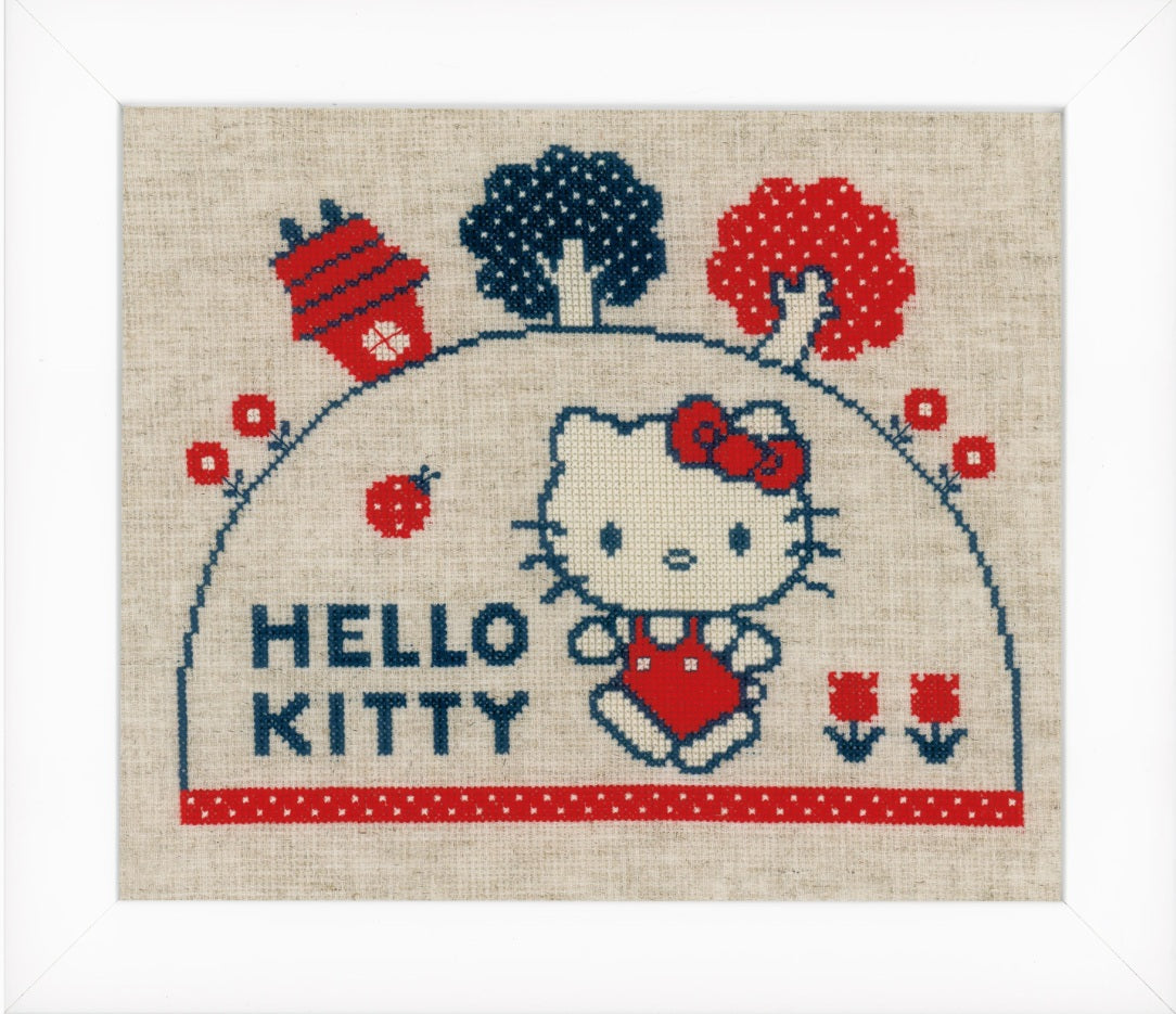 Vervaco Cross Stitch Kit~ Hello Kitty goes for a walk