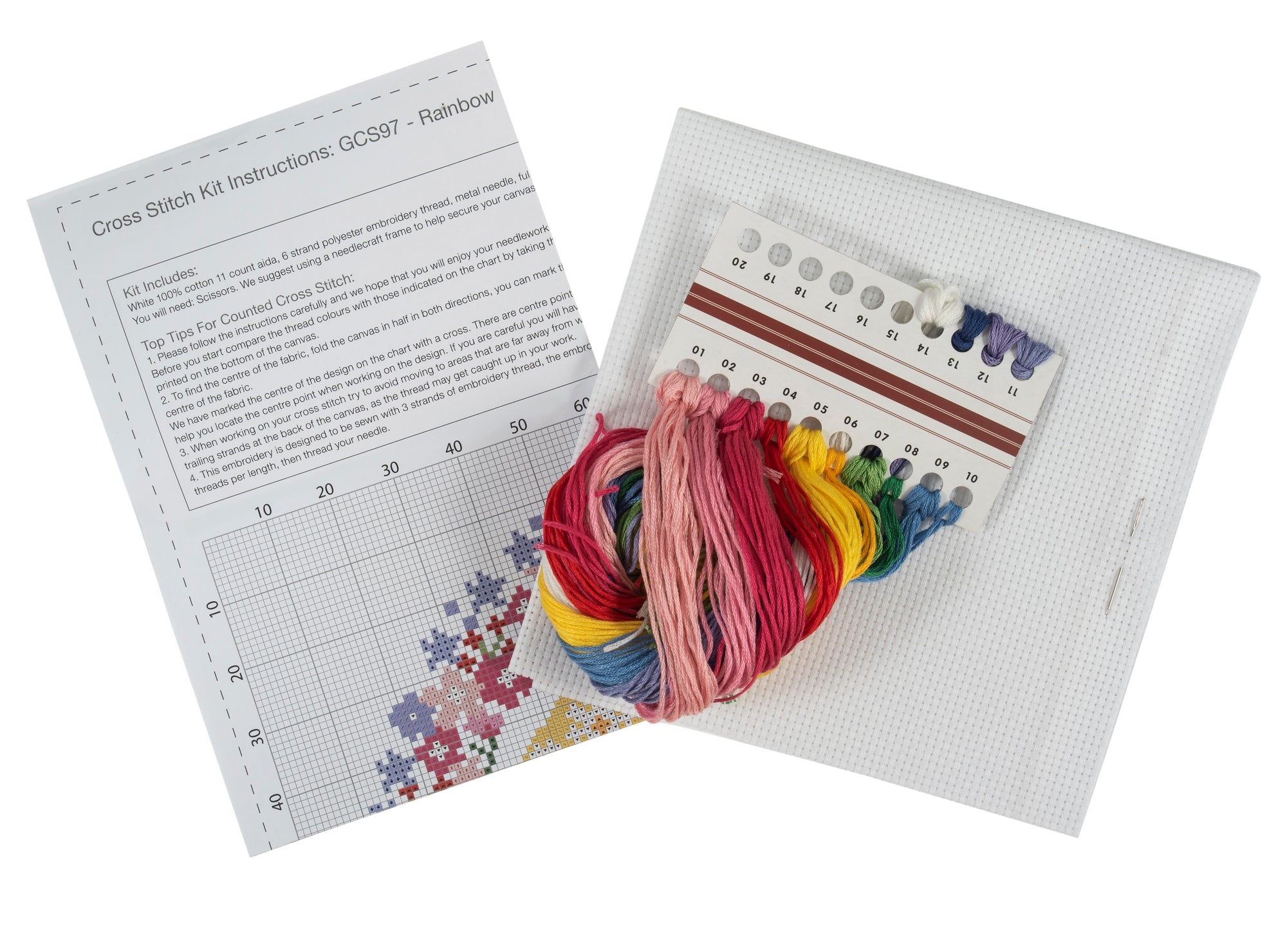 Rainbow Cross Stitch Kit