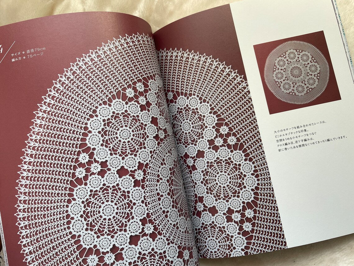 Illustrated guide for crochet lace symbols and basic techniques, showing step-by-step hand positions and hook movements