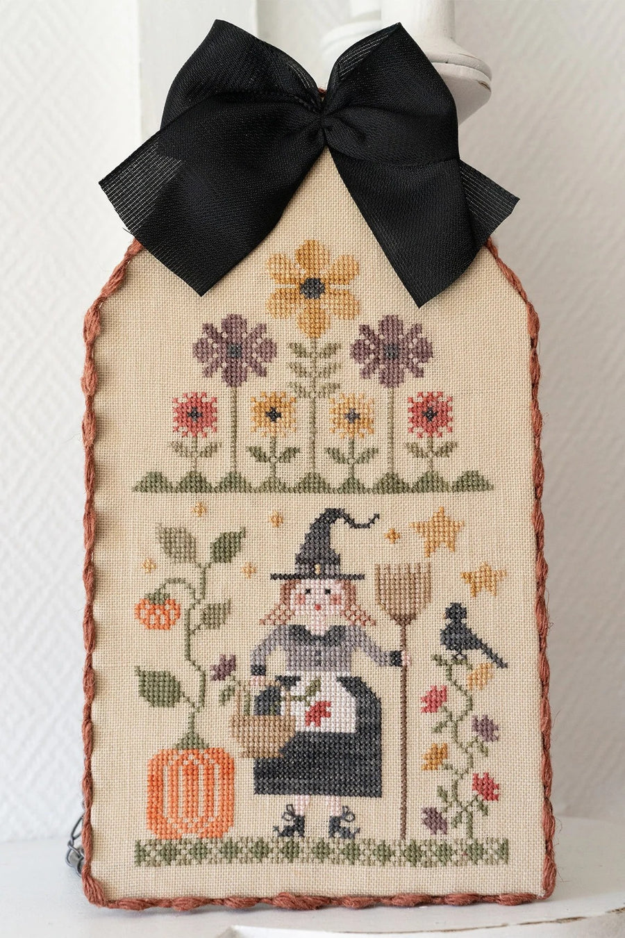Tralala "Petite Sorciere" Cross Stitch Kit | Boutique French Primitive Witch Sampler