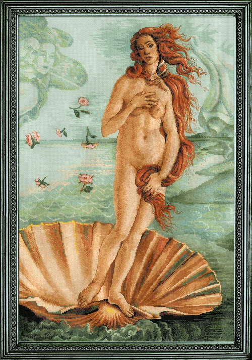 Riolis "The Birth of Venus" after S. Botticelli's Painting Cross Stitch Kit