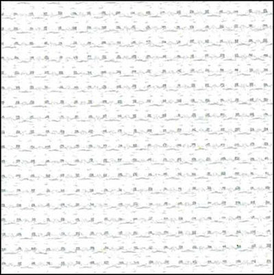 High-quality 14-count Aida cloth for cross-stitch and embroidery. The image features a close-up of the distinct, even-weave squares that make counting stitches simple and precise. The fabric is shown with a professional, firm finish, ideal for all needlework projects.