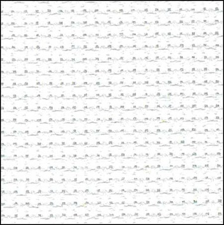 High-quality 18-count Aida cloth for advanced cross-stitch and needlework. The image showcases the fine, dense even-weave grid, perfect for detailed designs. The fabric is displayed in a neutral tone with a professional, firm finish, emphasizing its quality for heirloom-style projects.