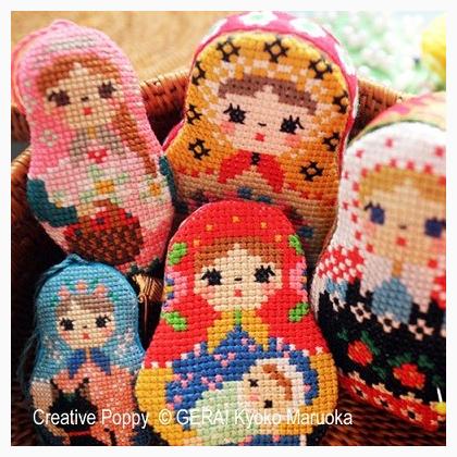Matryoshka Needlework set II by Gera Cross Stitch Chart