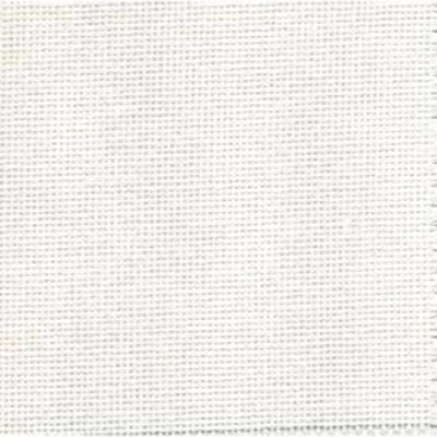 A white, evenweave, pre-cut cloth for embroidery or cross-stitching.