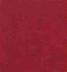 High-quality 28-count linen fabric for needlework. The image highlights the natural slubs and authentic texture of the linen fibers, showcasing a crisp even-weave that is ideal for traditional cross-stitching and intricate embroidery samplers in red