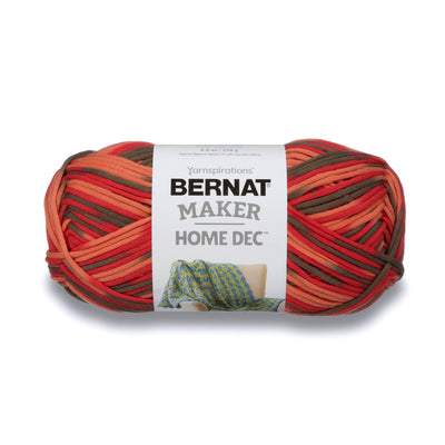 Large 250g skein of Bernat Maker Home Dec yarn; a soft and sturdy bulky weight yarn (Size 5) for quick-knit blankets and stylish rugs