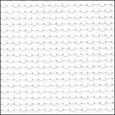 A close-up of premium 16-count Aida cloth, showcasing its precise even-weave grid. The fabric features a crisp, firm texture in a neutral tone, ideal for detailed cross-stitch projects that require a cleaner, more refined look than standard Aida