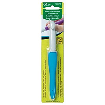 Clover Amour Crochet Hooks, Ergonomic Crochet Hook, Best Crochet Hook for Arthritis, Comfort Grip Crochet, Clover Crochet Supplies. 15mm crochet hook