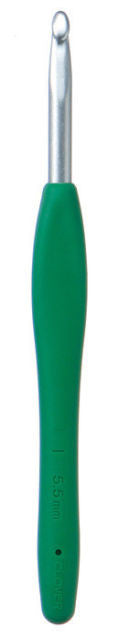 Clover Amour Crochet Hooks, Ergonomic Crochet Hook, Best Crochet Hook for Arthritis, Comfort Grip Crochet, Clover Crochet Supplies. 5.5mm crochet hook