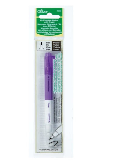 The pen is designed with air-erasable ink that naturally disappears over time. The iconic Clover Japan branding is clearly visible on the pen’s high-quality, comfortable barrel.