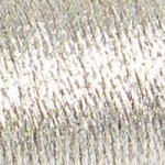 A spool of DMC Diamant Grandé metallic embroidery thread. The thread has a rich, silver, 6-ply braided appearance with a brilliant, diamond-like metallic sheen.
