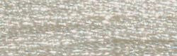 A skein of DMC Light Effects metallic embroidery floss, showing the high-shimmer finish and multi-strand metallic thread construction in Silver