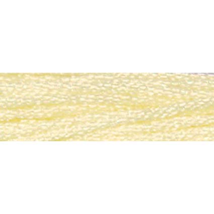 DMC Light Effects metallic embroidery floss in a 6-strand divisible thread, perfect for adding glittering details and holiday accents to cross-stitch projects in light cream colour