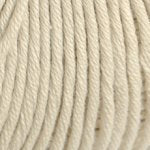 Close-up of DMC Natura Just Cotton yarn, showcasing the natural, unmercerized texture and smooth finish for delicate knitting and crochet in Ecru colour